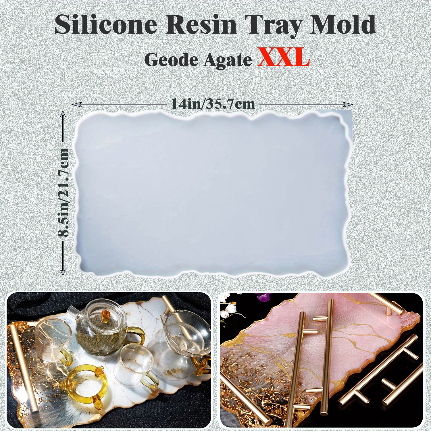 Large Tray Resin Molds Silicone Jewelry Tray Molds Geode - Temu
