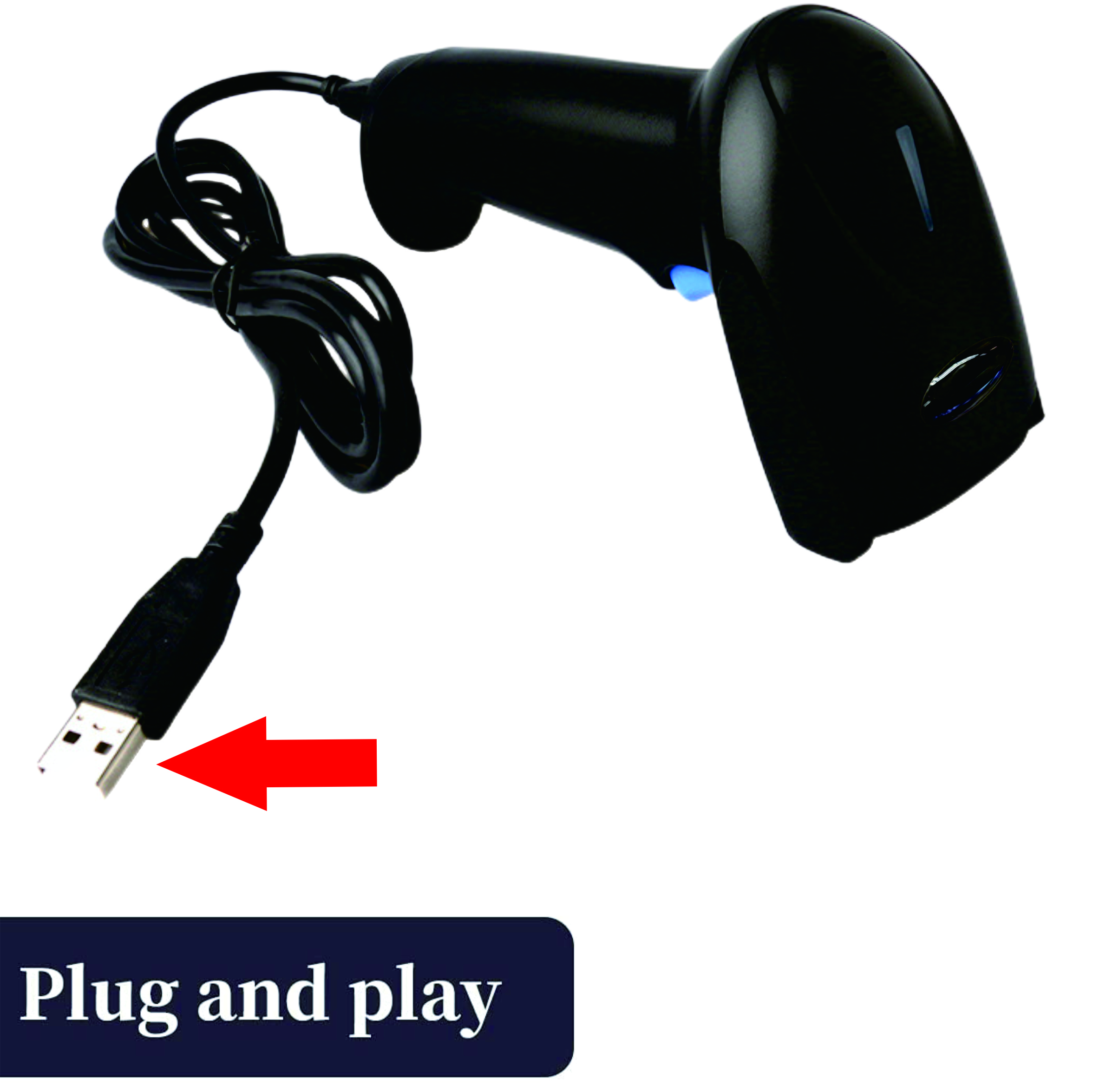 Barcode Scanner With Stand Usb Wired Inventory 1 Scanners For Computer Pos Support Automatic 8767