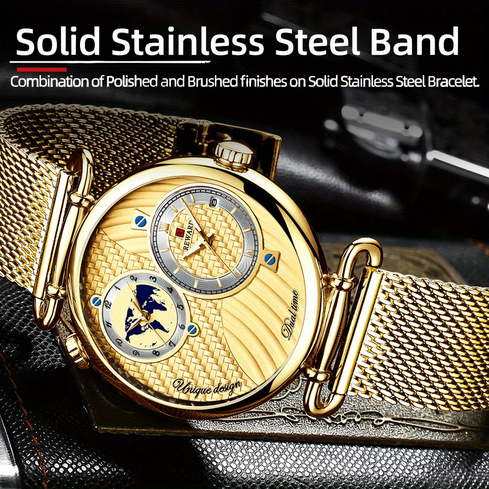 Classic Retro Men's Quartz Watches Waterproof Steel Band Wrist Watch