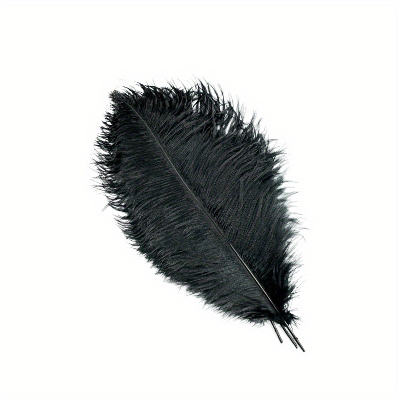 20pcs Black Ostrich Feathers Plumes Bulk for Wedding Party Home Decor 12-14  inch