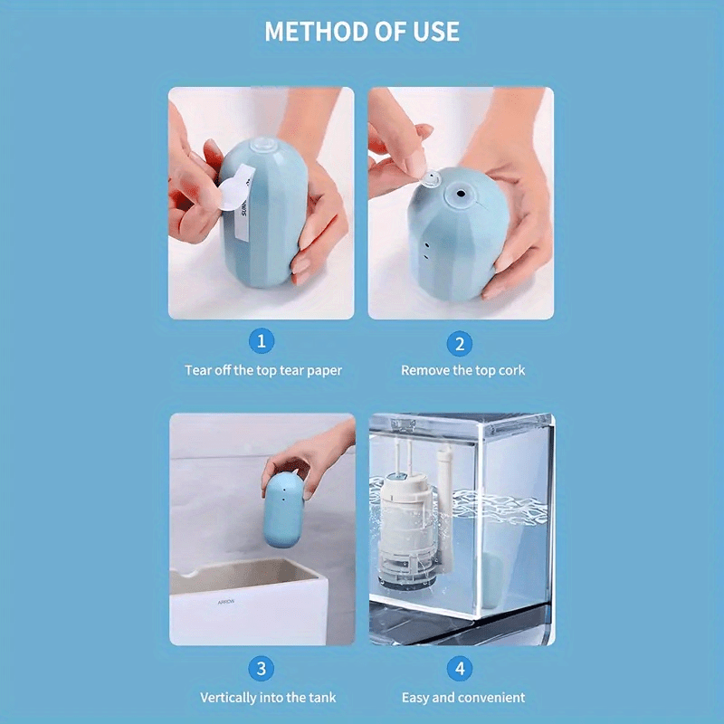 6/8pcs, Automatic Toilet Bowl Cleaner, Durable Toilet Cleaner Box, Toilet  Deodorant, Toilet Odor Remover, Urine Stain Remover, Automatic Toilet Cleani