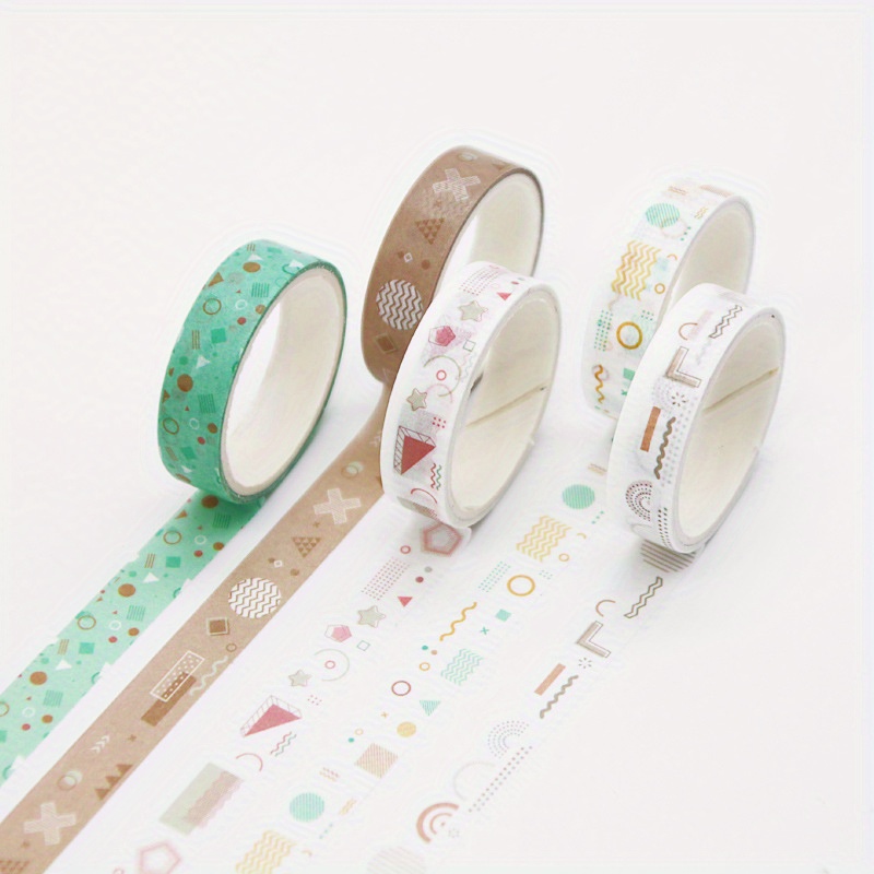 5 Roll/Pack Washi Tape Cute Decorative Adhesive Tape Solid Color Masking  Tape for Stickers Scrapbooking DIY Stationery Tape