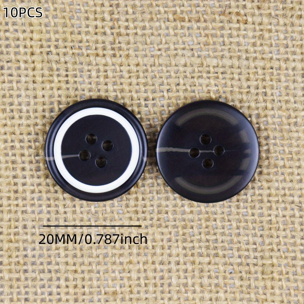 10PCS Resin Four Eye Paint Sticks Flower Buttons 610