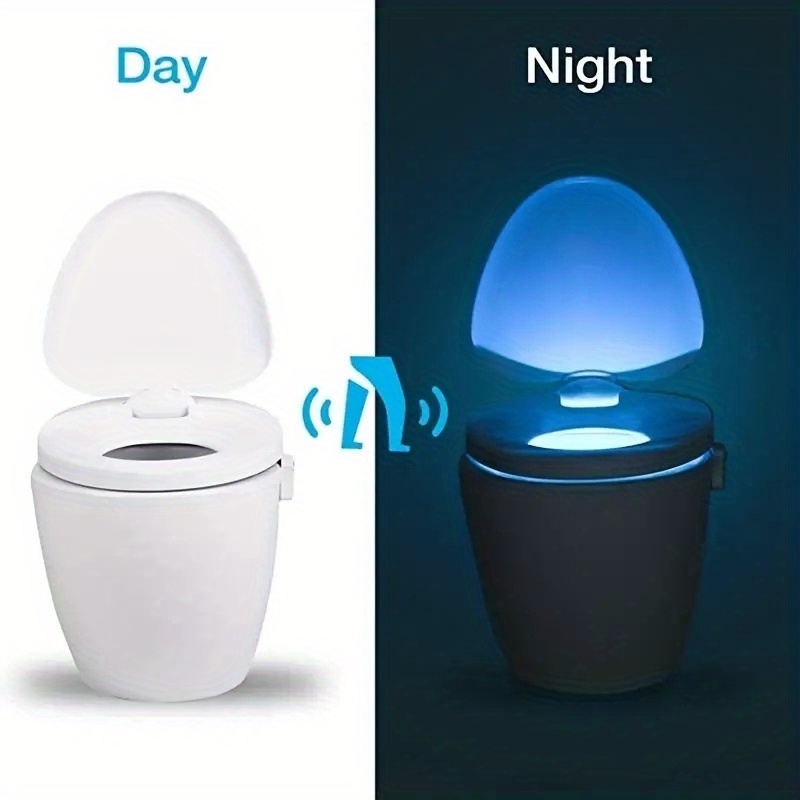 Led Toilet Light Rgb With Pir Motion Sensor, Ip65 Waterproof, Safe Bathroom  Night Light For Toilet, 3 Lighting Modes, Creative Colorful 15 Colors  Decorative Mood Light, Battery Powered, Mini Toilet Seat Mounted