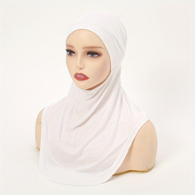 Elastic Silk Hijab Undercap - White