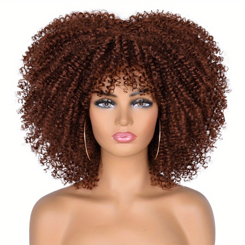 Black curly cheap afro wigs