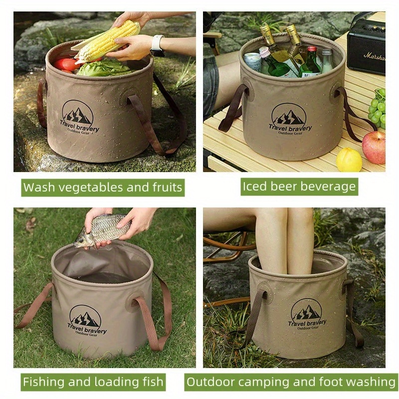 1pc Portable Foldable Bucket Collapsible Water Container For Outdoor ...