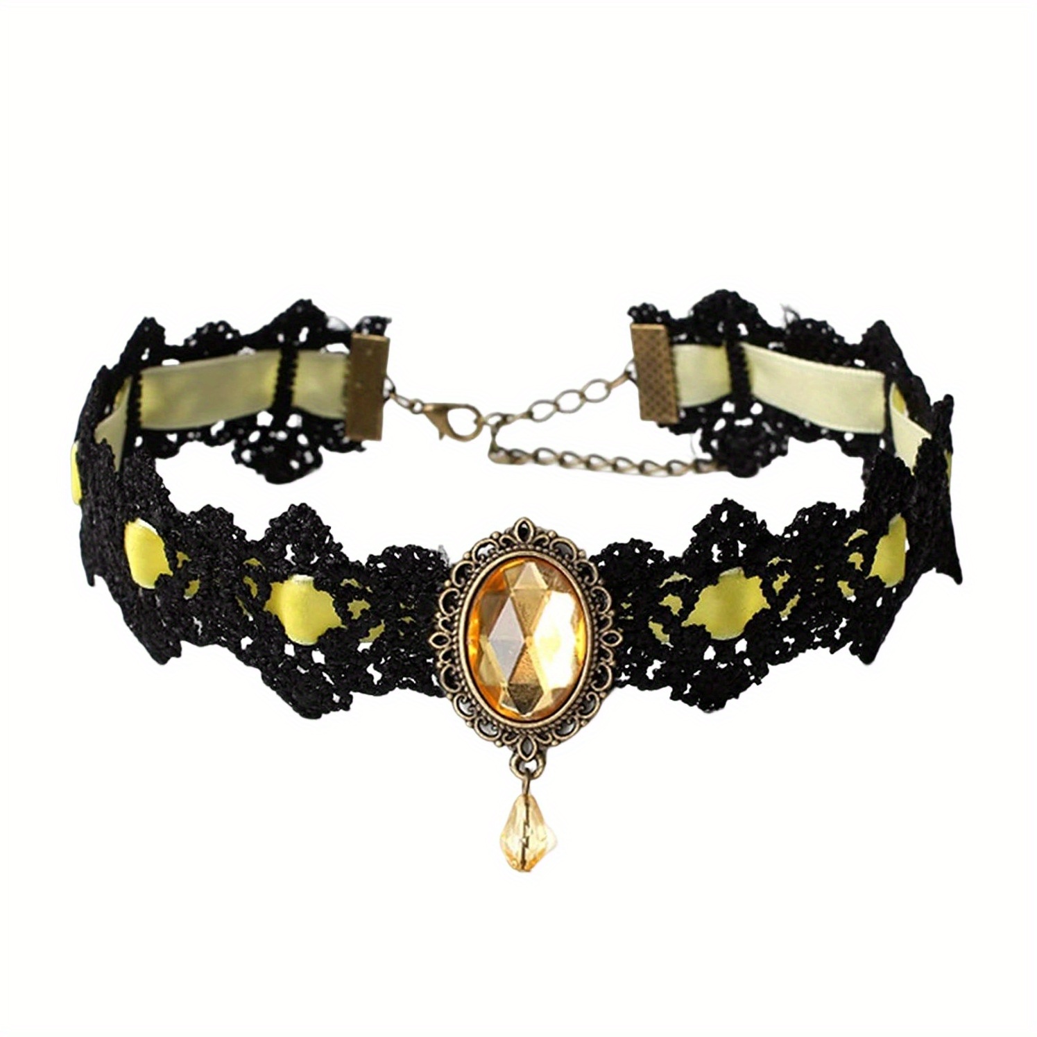 Halloween Jewelry Ladies Elegant Gothic Steampunk Lace Black - Temu