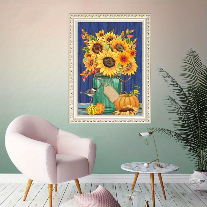 Diamond Painting Hanging Flower Sunflower 3d Three - Temu