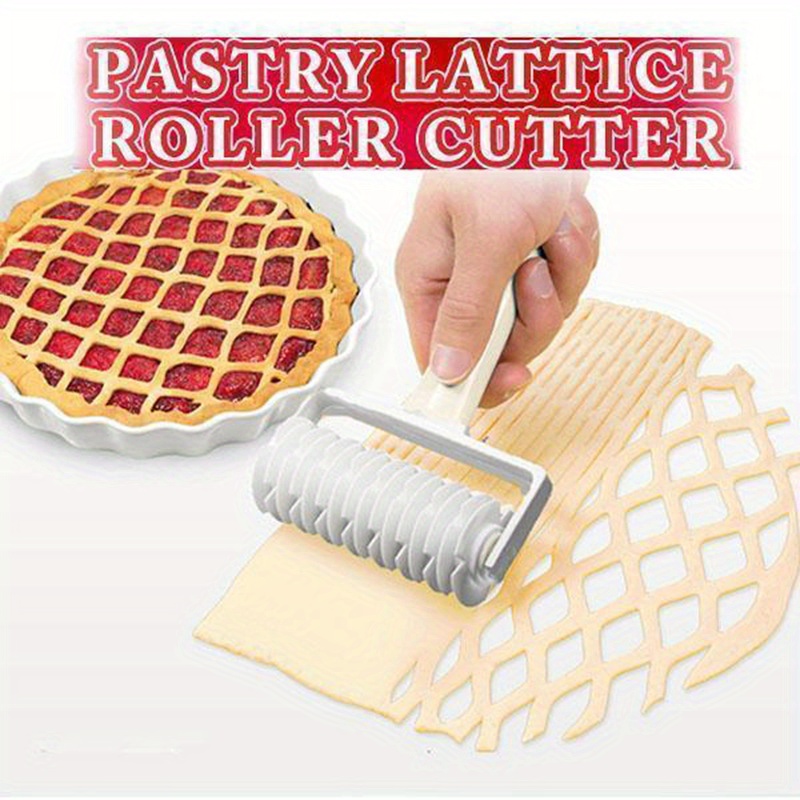 Plastic Dough Lattice Roller Cutter DIY Pizza Pastry Pie Pasta Decoration  Tools Pull Net Wheel Knife Crust Baking Accessories