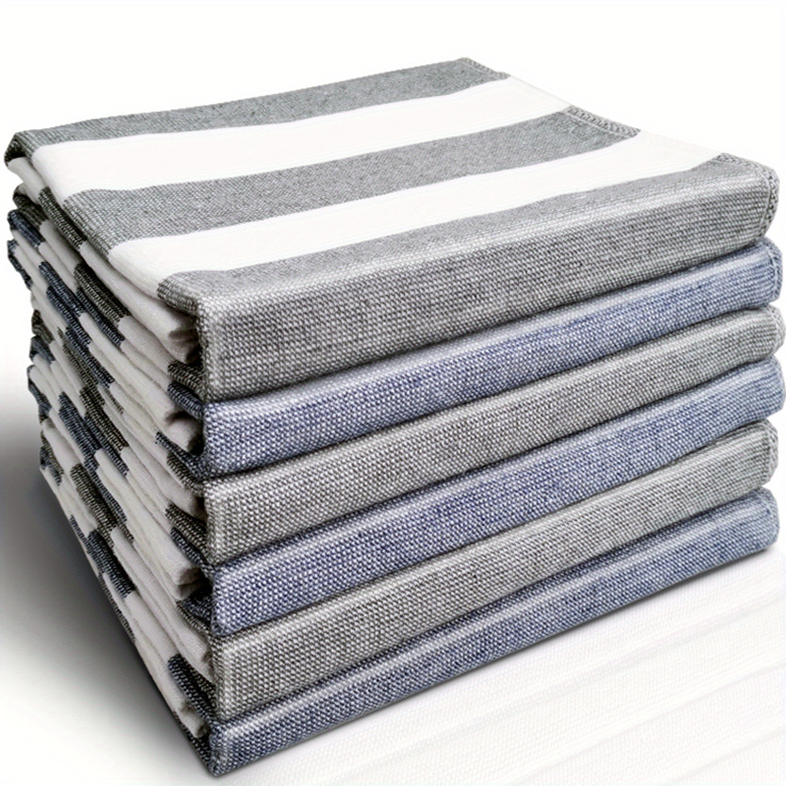 6 Waffle Weave Kitchen Dish Cloths 100 Cotton Quick Drying 12x12 in Dark  Grey for sale online