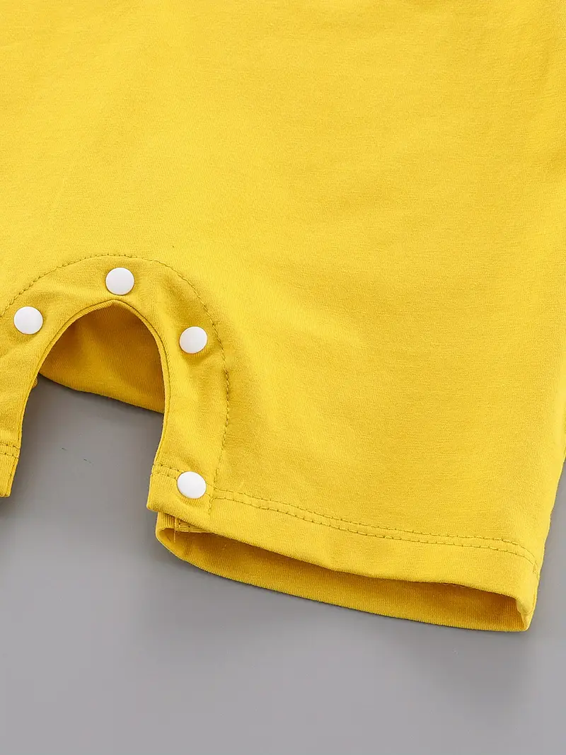 baby boys casual short sleeve polo neck romper jumpsuit clothes details 4