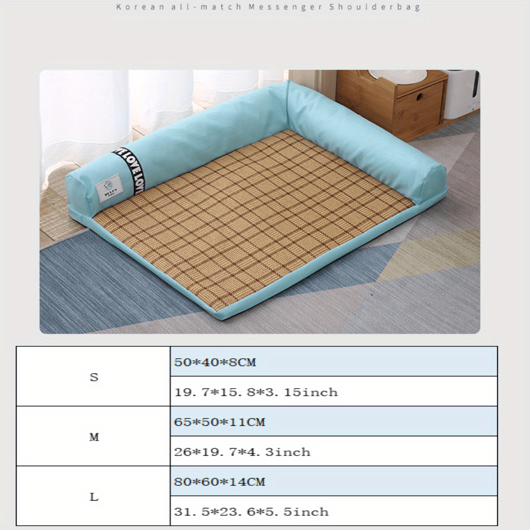summer cat kennel dog kennel mat pet bed summer pet dog bed cat floor sofa details 2