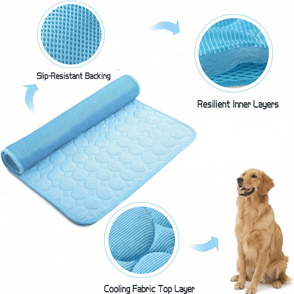 cooling mat and sleeping pad for pets water absorbent top layer keeps you cool and comfortable all summer long for kitten puppy and small cat dog details 0