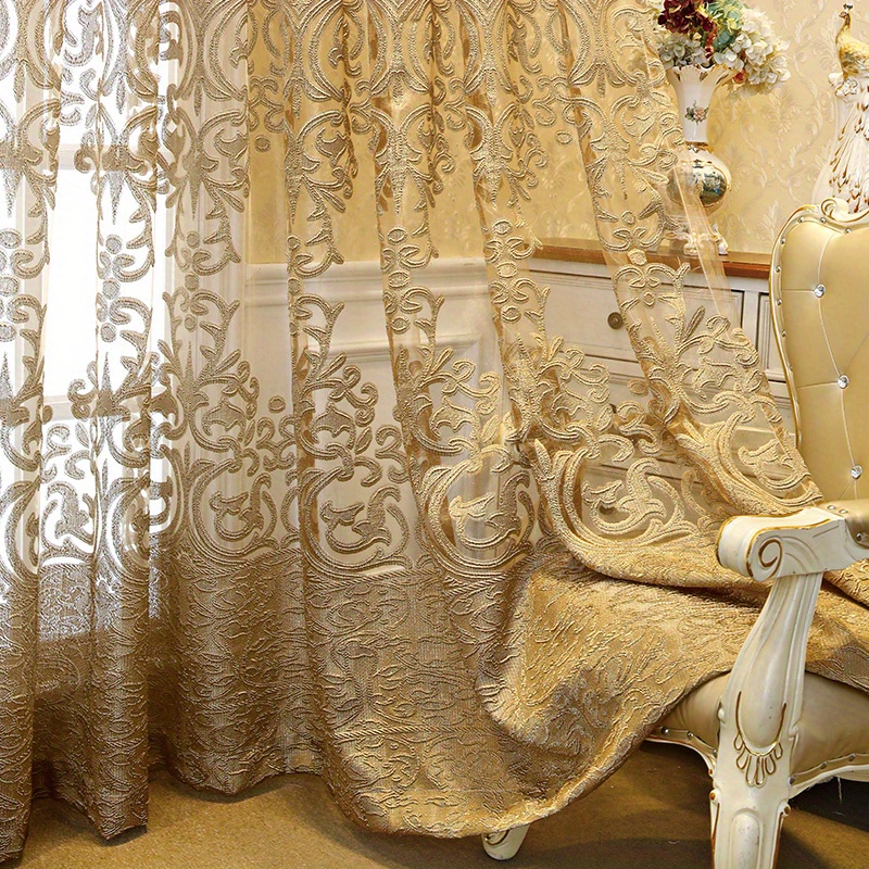 1  jacquard window sheer curtain window treatment for living room bedroom balcony home decor details 3