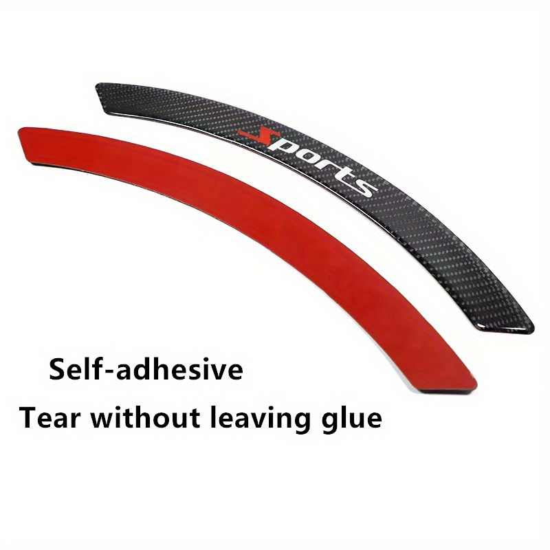 new car wheel eyebrow anti collision strip modified carbon fiber front and rear wheel eyebrow stickers to cover scratches decorative stickers details 3