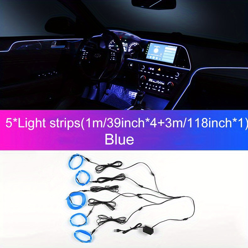 Luce ambiente LED strisce auto luce atmosfera luce fredda lampada Striscia  flessibile per accessori interni automatici - Cina Strisce di luce ambiente  a LED per auto, linee fredde leggere