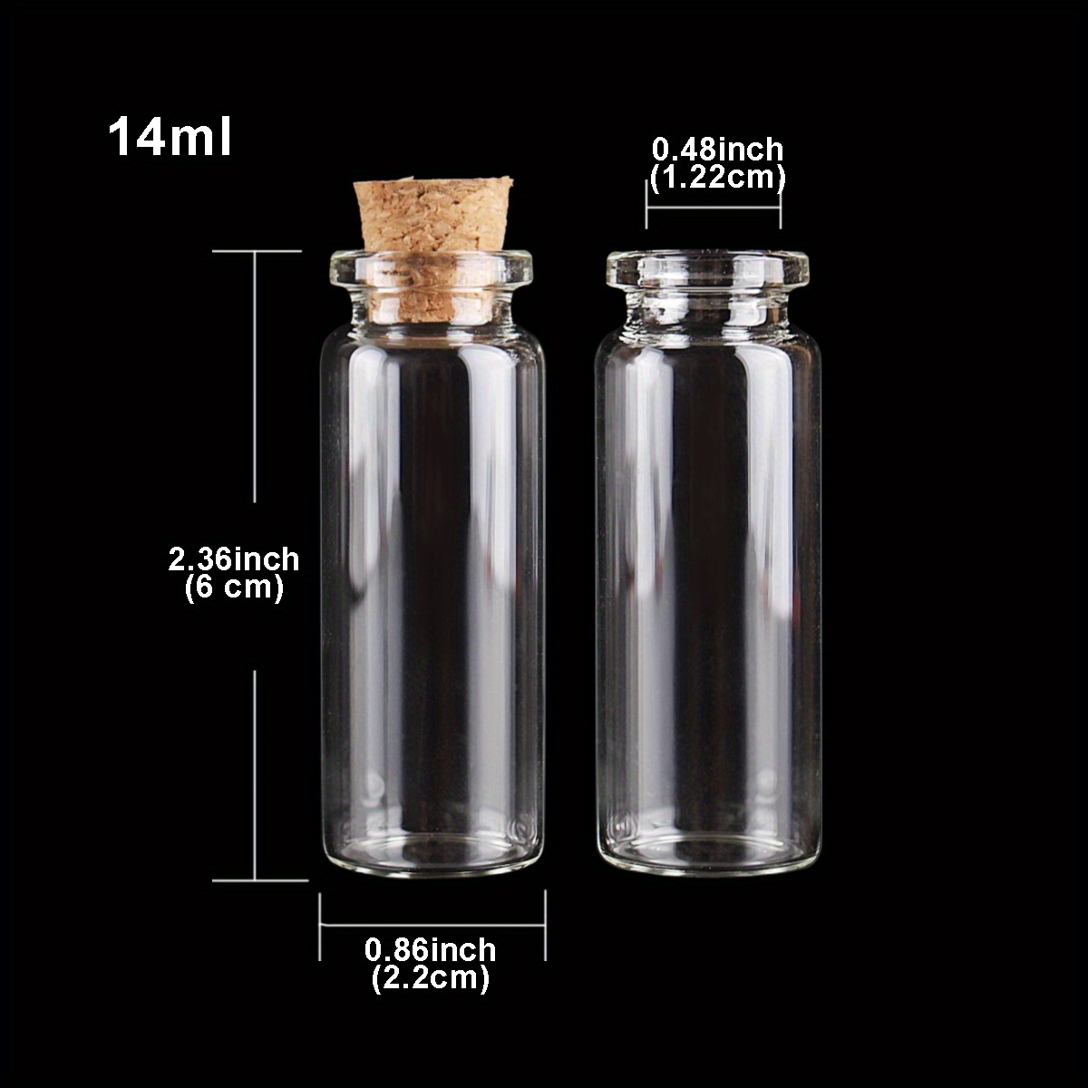 10 Stück Transparente Mini Glasflasche Mit Korken Glasgefäß - Temu Germany