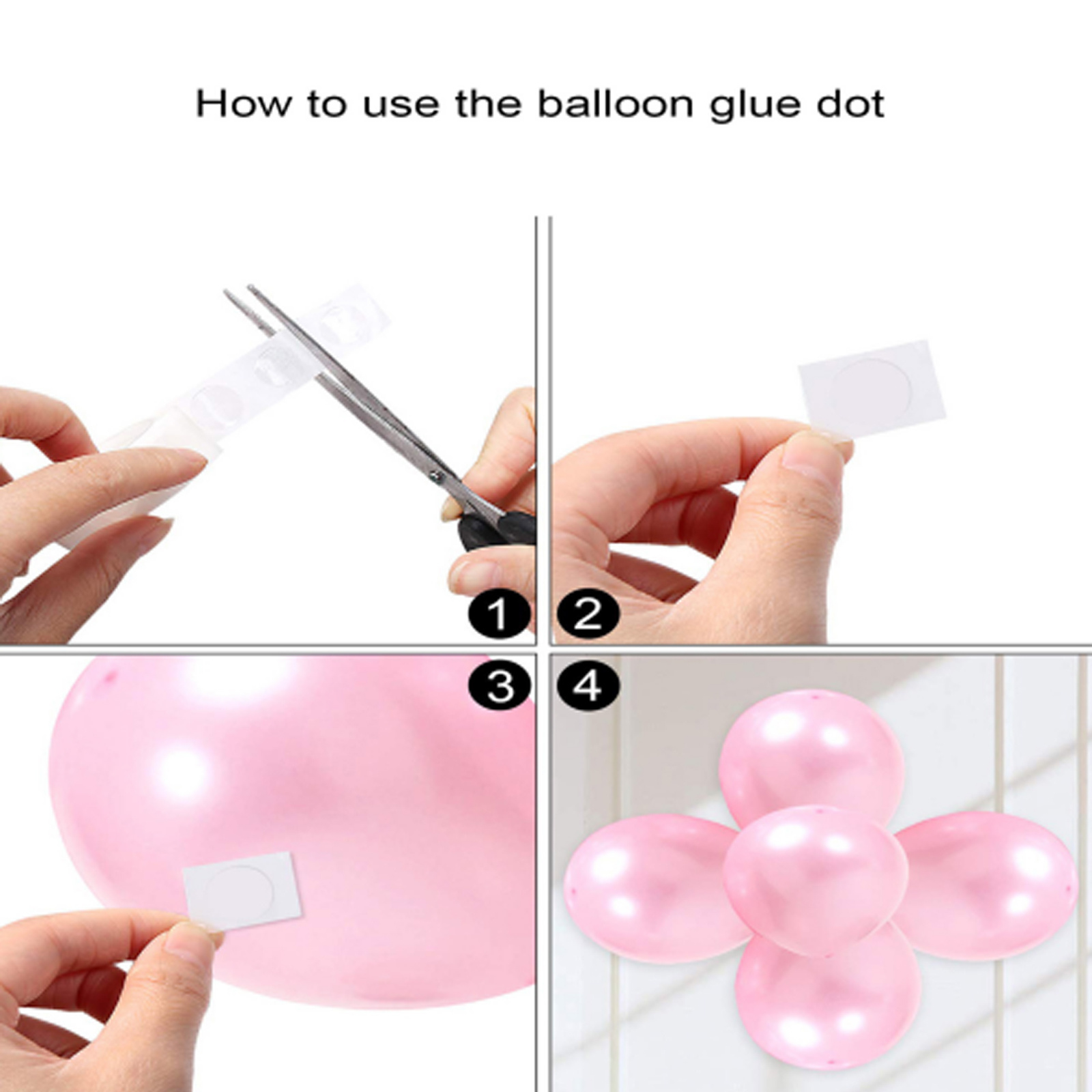 5 Pack /500pcs, Each Pack Of Round Point Balloon Glue Point Double-sided  Transparent Balloon Glue Point Can Stick Desirable Removable Dot 100pcs