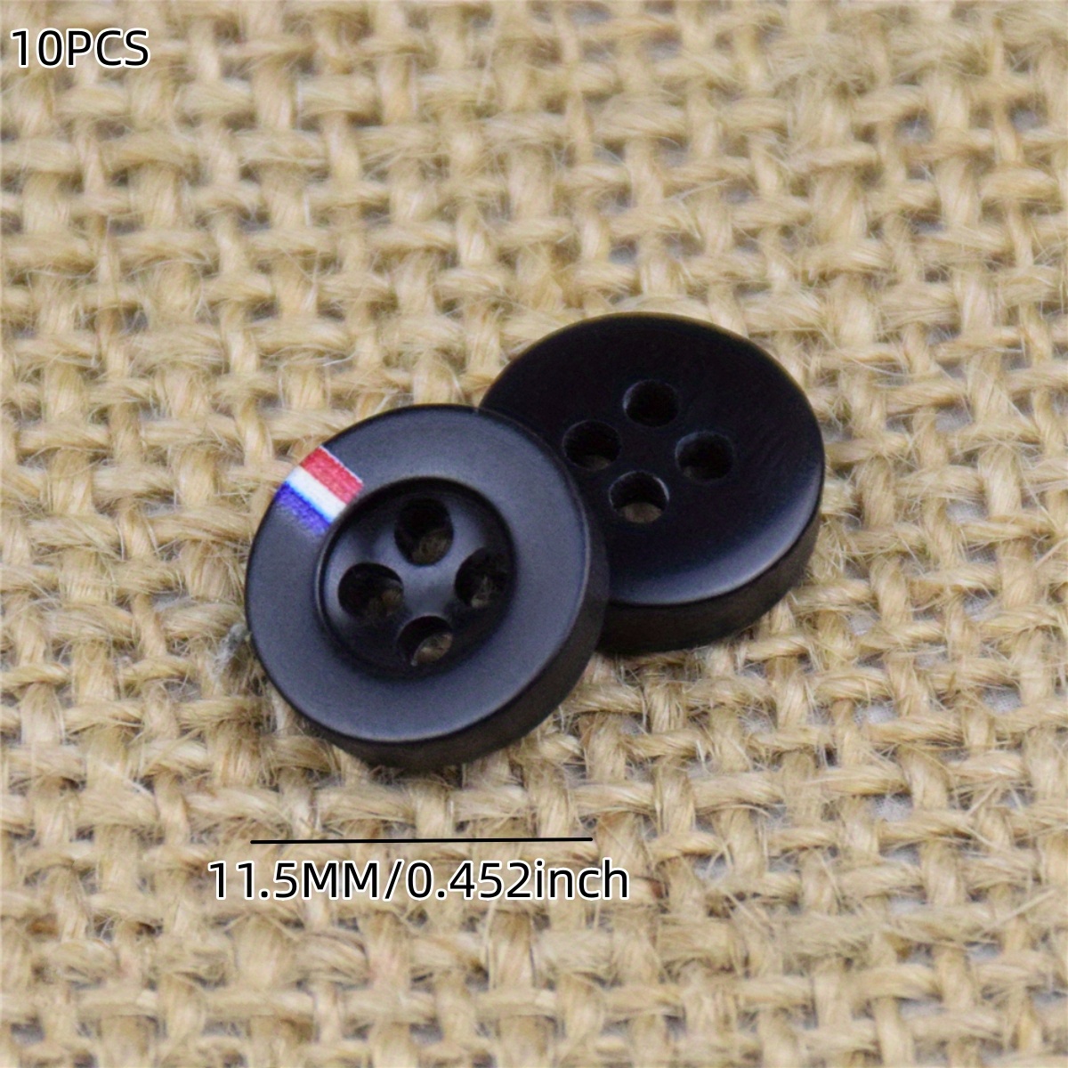 10PCS Resin Buttons High Shirt t shirt Beige Round Thin Four Eyed Button