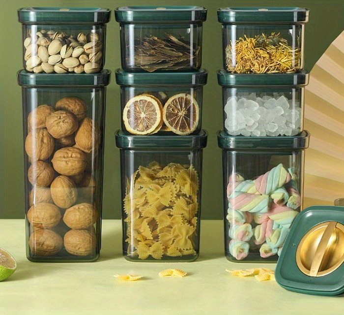 Food Storage Containers With Rotating Lids Airtight Jars - Temu