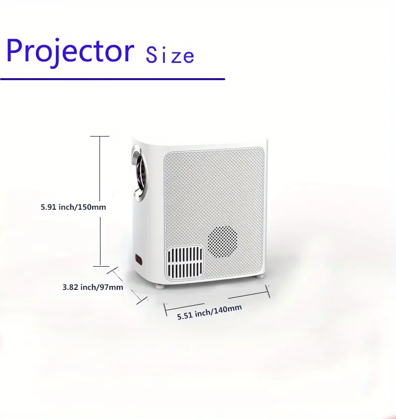 5g wireless wifi projector 1080p support v3 portable projector for big game outdoor movie tv compatible with laptop dvd player tv stick hdmi usb av smart phones details 8