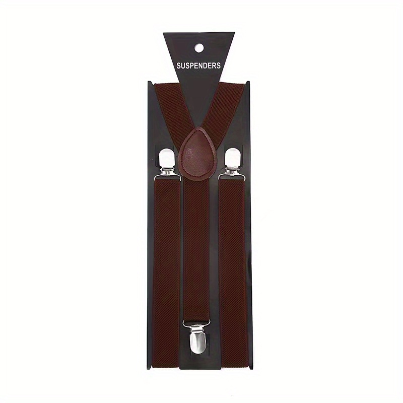 Men's Elastic Suspenders With 3 Clips High Elasticity