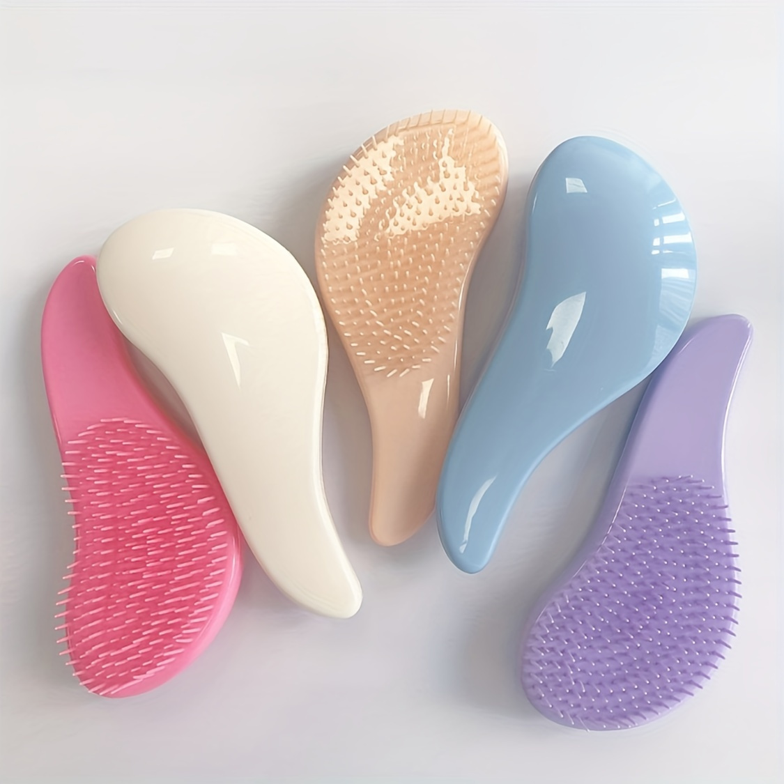 

Styling Comb Brush Marbled Handle Detangling Comb Shower Hairbrush Hair Scalp Comb Styling Tool