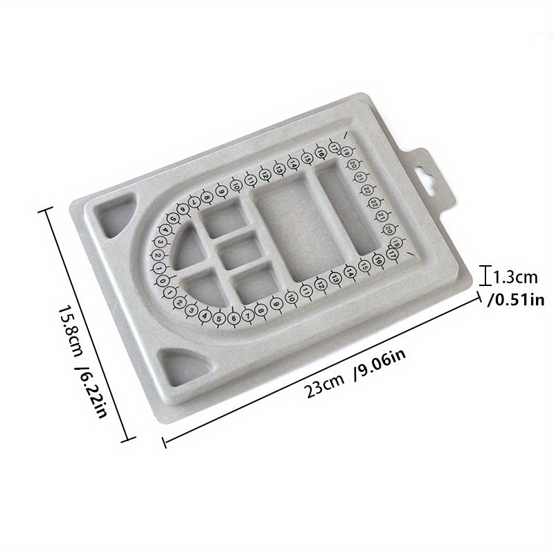 Gray Flocked Bead Board Bracelet Beading Organizer Jewelry Making Tray  WorkBenches Size Measuring Plate Craft Tool Accessories Ships From: China,  Color: 4