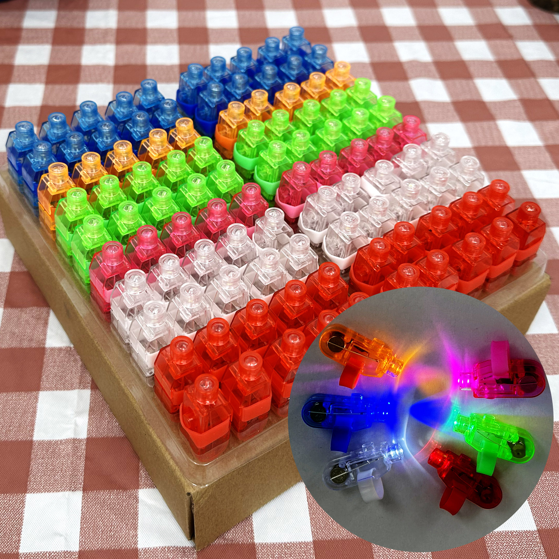 6 Colors Led Kids Party Finger Lights Led Finger Torch Light - Temu