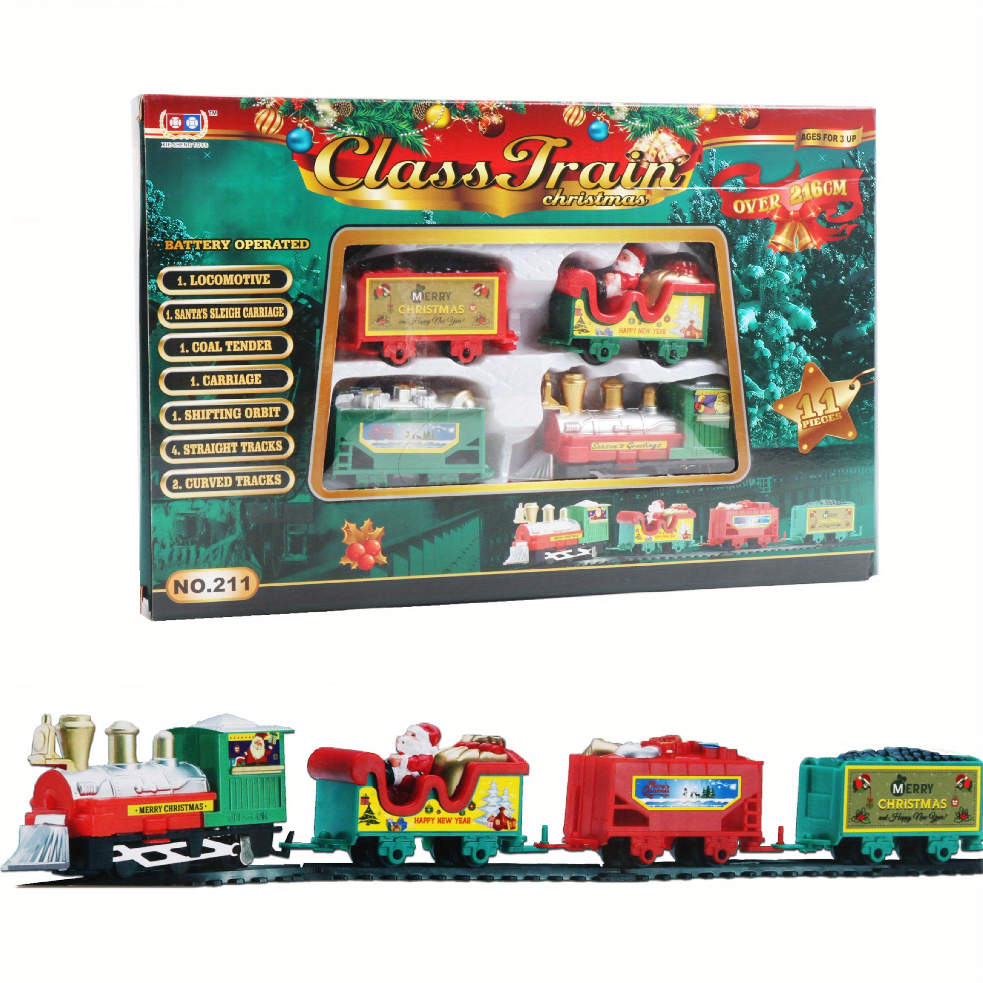 Christmas Electric Rail Car Toy Simulation Mini Train Temu