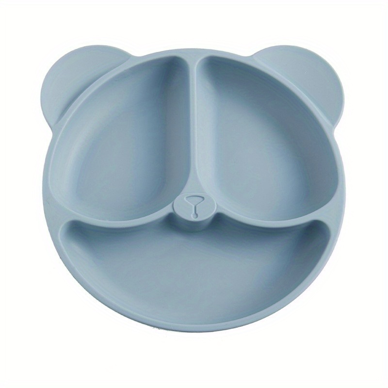 1pc Cartoon Bear Design Pet Bowl, Baby Blue Cute Silicone Pet Bowl