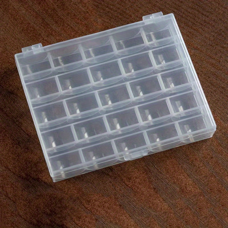 28pcs Clear Sewing Machine Bobbin With 1 Storage Box, DIY Sewing Clothes  Tools, Sewing Bobbins Accessories, Tailoring Accessories For Sewing Machine