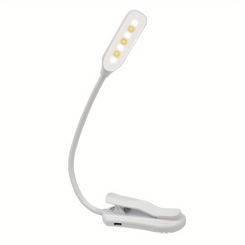 Rechargeable Book Reading Light Lamp, LED Book Light for Reading in Bed -  Eye Caring Adjustable Brightness 3 Color Temperatures 20+ Hours Runtime, USB