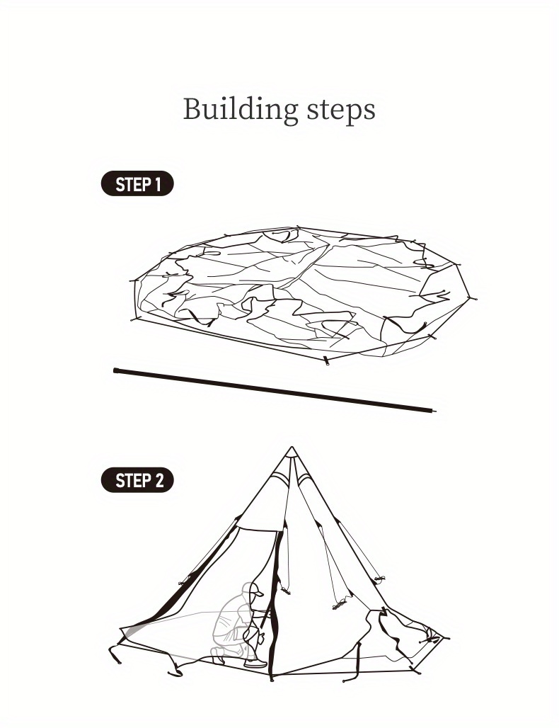 Naturehike Cotton Pyramid Camping Tents Large Camping Family Tents