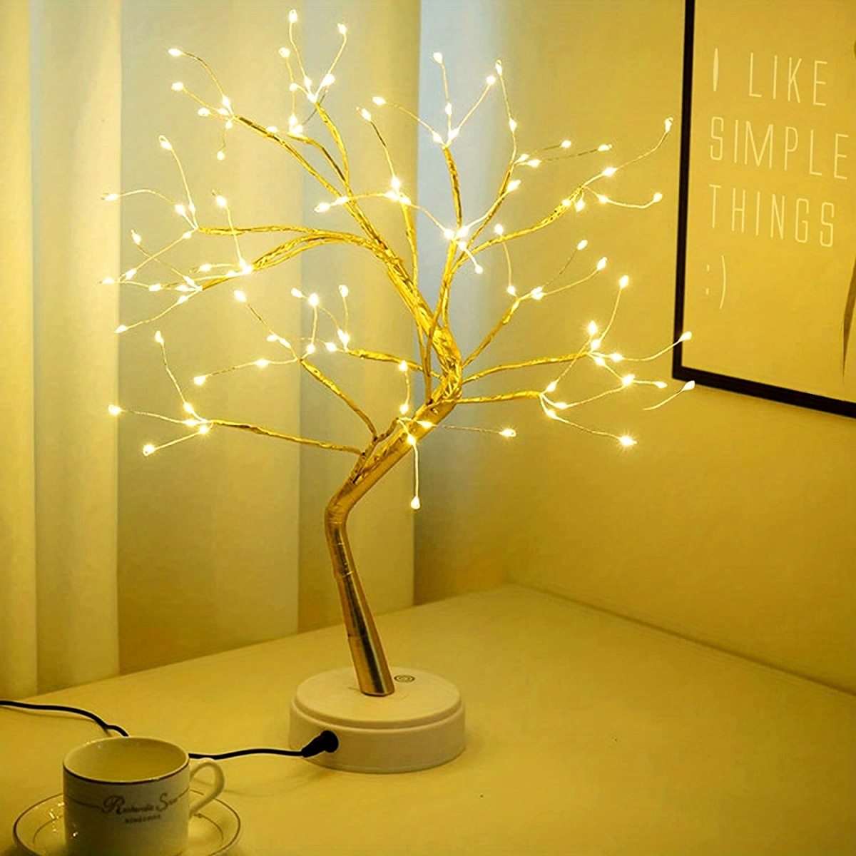 Bonsai Tree Led Light Room Decor Night Light Usb Small - Temu