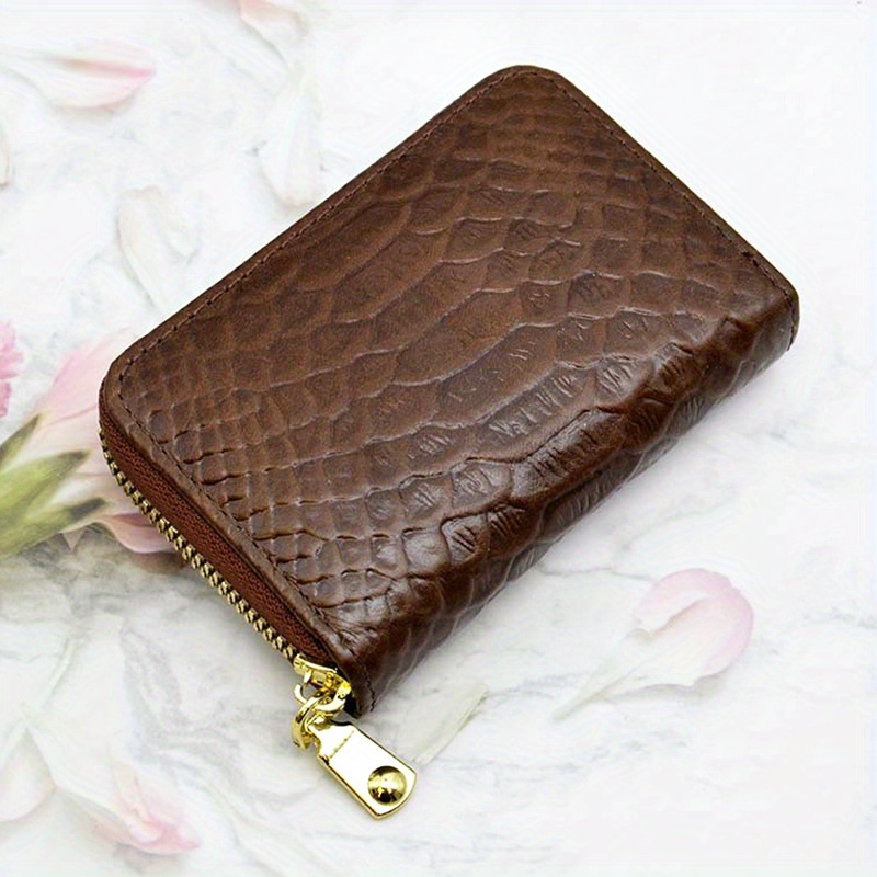 Genuine Leather Coin Purse for Fashionable Ladies - Retro Style