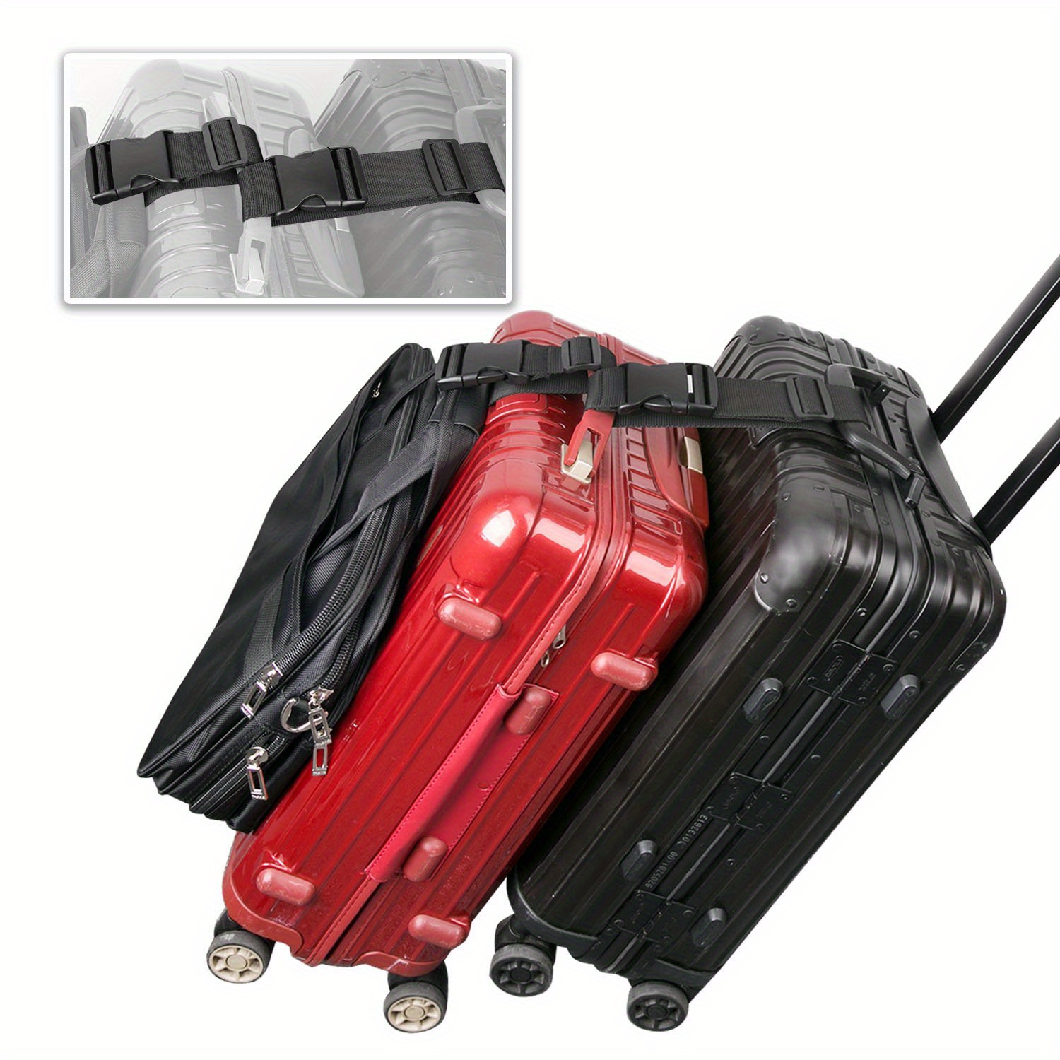 Simple Adjustable Luggage Straps Suitcase Buckle Strap - Temu Canada