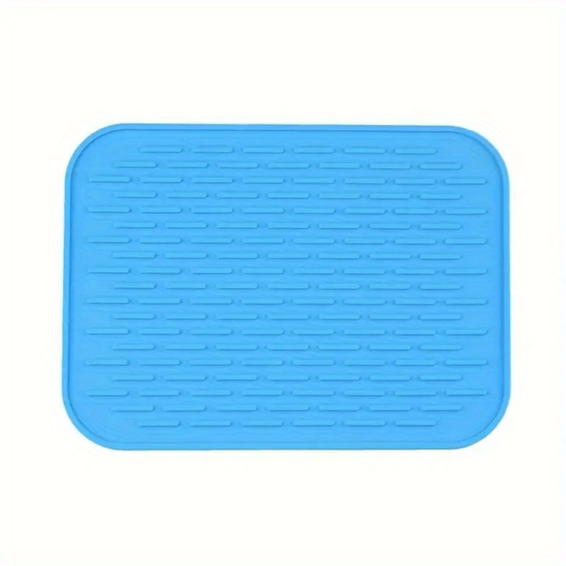 1pc Blue High Temperature Silicone Mat For Kitchen With Non-slip