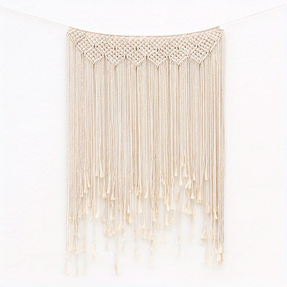 Macrame Wall Hanging Tapestry 19.7x27.5 in,100% Handmade Woven Macrame  Tapestry 14 Styles,Art Cotton Rope Tassel Fringe Tapestry Wall Hanging  Bohemian