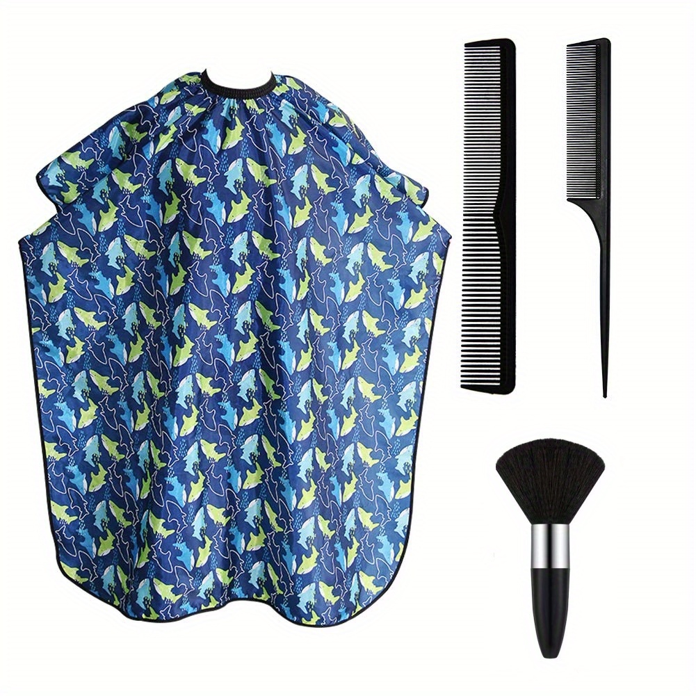  Leopard Teal Barber Cape for Men Hair Cutting Salon
