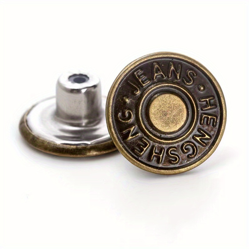 Botones desmontables ajustables para Jeans, botones de Metal sin clavos  para ropa, accesorios de costura Diy, 2 piezas
