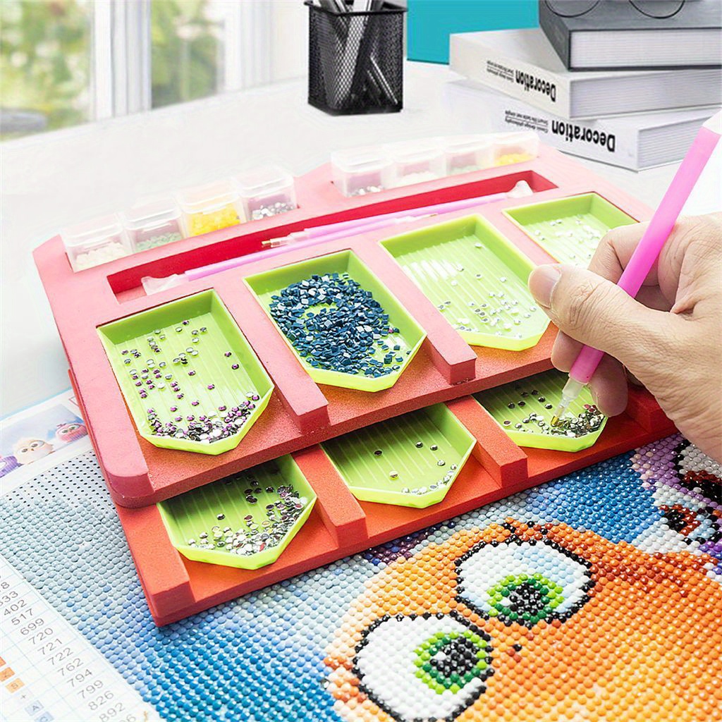 Multifunctional Painting Tool Storage Tray Tray Diamond - Temu