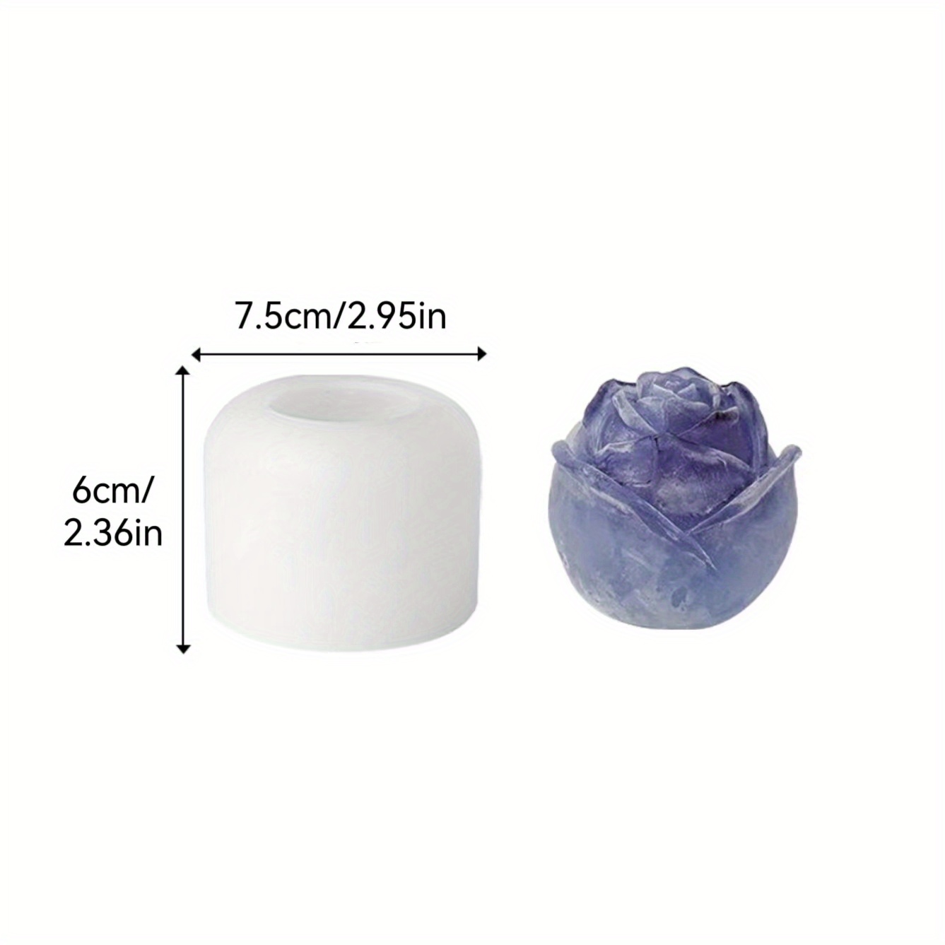 3D Silicone Ice Cube Shape Rose Shape Icecream Mold Freezer Ice Balls DIY  US