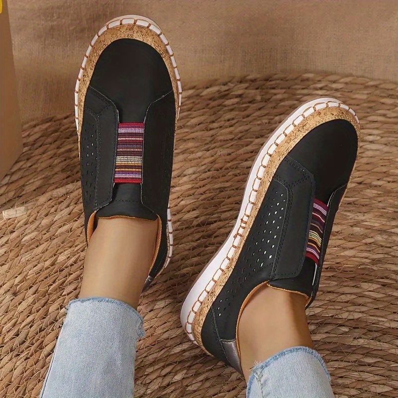 Hollow out round on sale toe casual sneakers