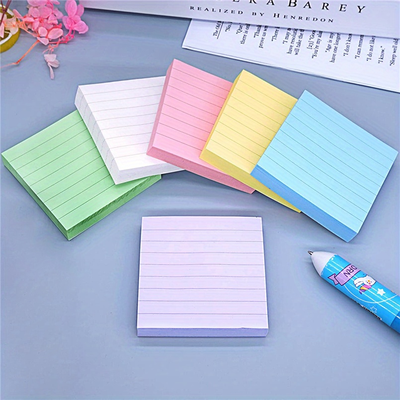 Pastel Sticky Notes Lined Sticky Pads Lined Sticky Note Pads - Temu