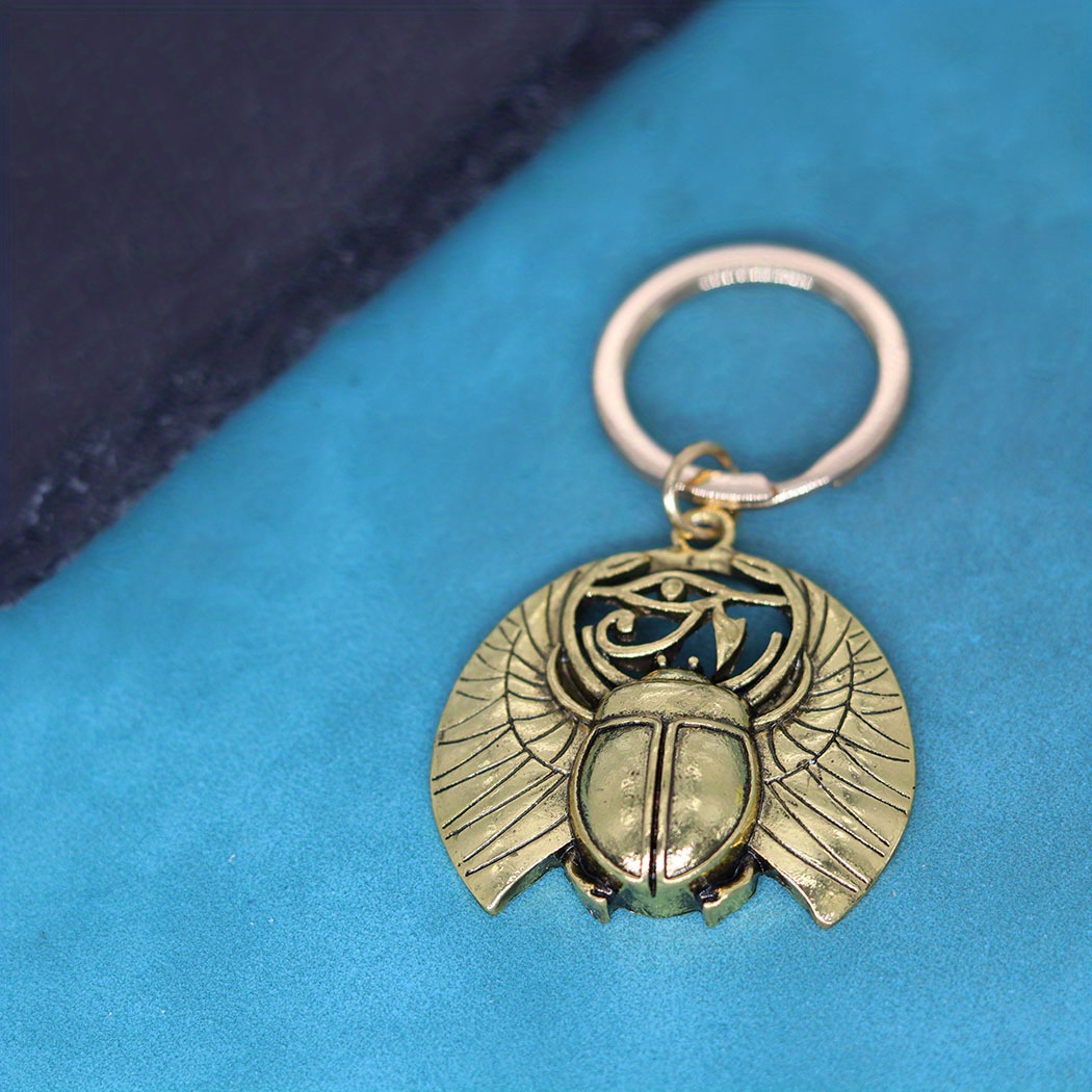 Evil Eyes Eye Of Horus Egyptian Insect Keychain Gothic Scarab Key Chains For Men Women Amulet