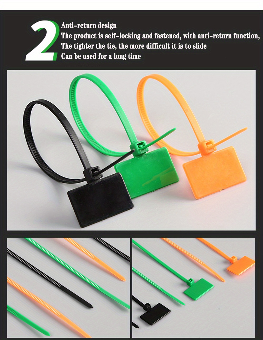 100pcs/lote 4*150mm Etiquetas Nylon Cables Lazos Plástico - Temu Chile