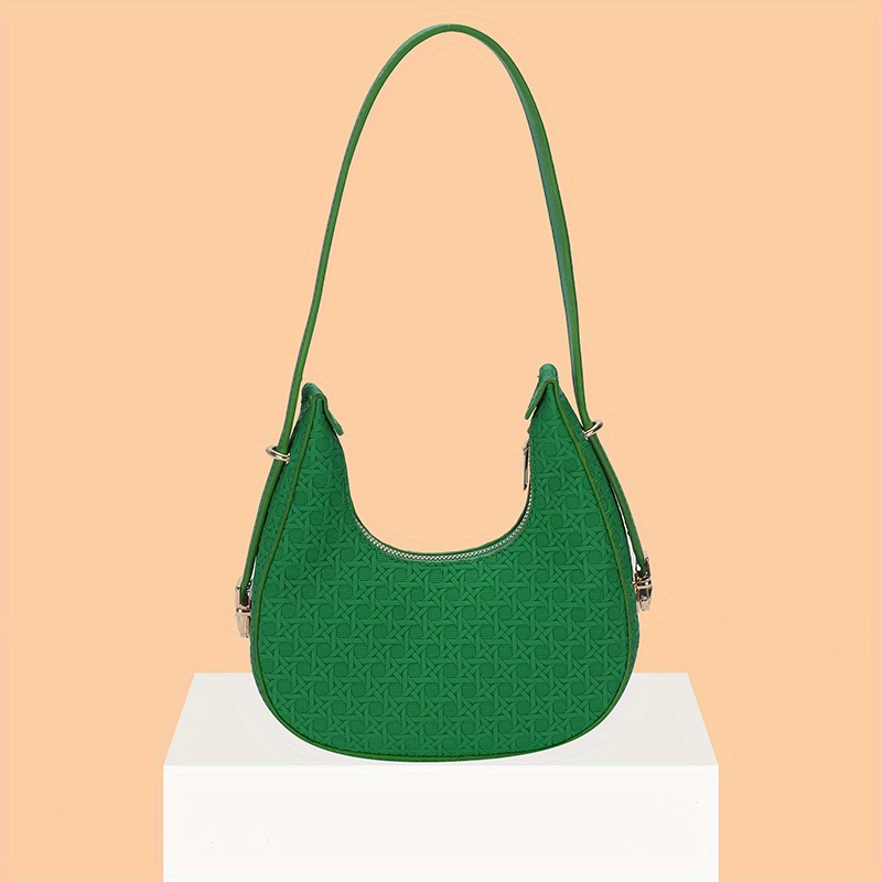 Geometric Embossed Hobo Bag Shoulder Purses For Women