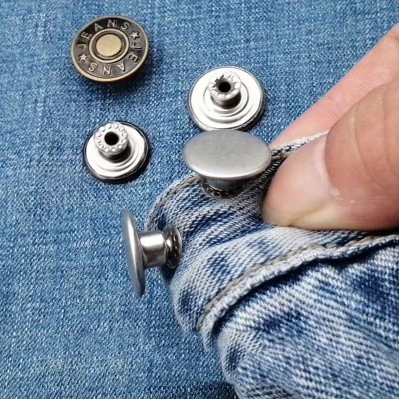 10PCS Replacement Screw Buttons for Clothing Pants Jeans Perfect